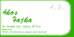 akos hajka business card